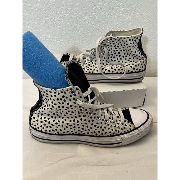 converse All Star 572366F size 9 womens black white polka Dot High Top Lace Up - Picture 1 of 7